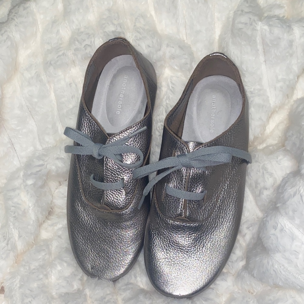 Anthropologie Silver Women's Flats